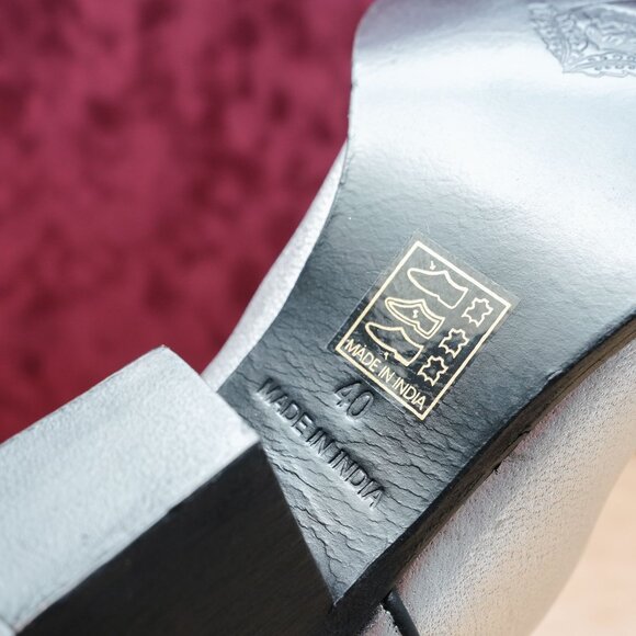 Free People Borderline Metallic Silver Leather Western Boots 10US EUR40 - Picture 9 of 9